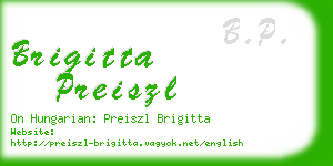 brigitta preiszl business card